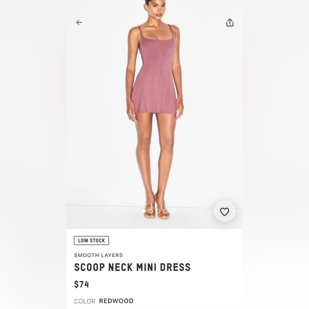 💗 Skims Smooth Lounge Skimpy Strap Mini Dress